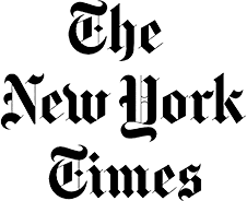 The New York Times logo in elegant, old-fashioned black Gothic text on a plain white background.